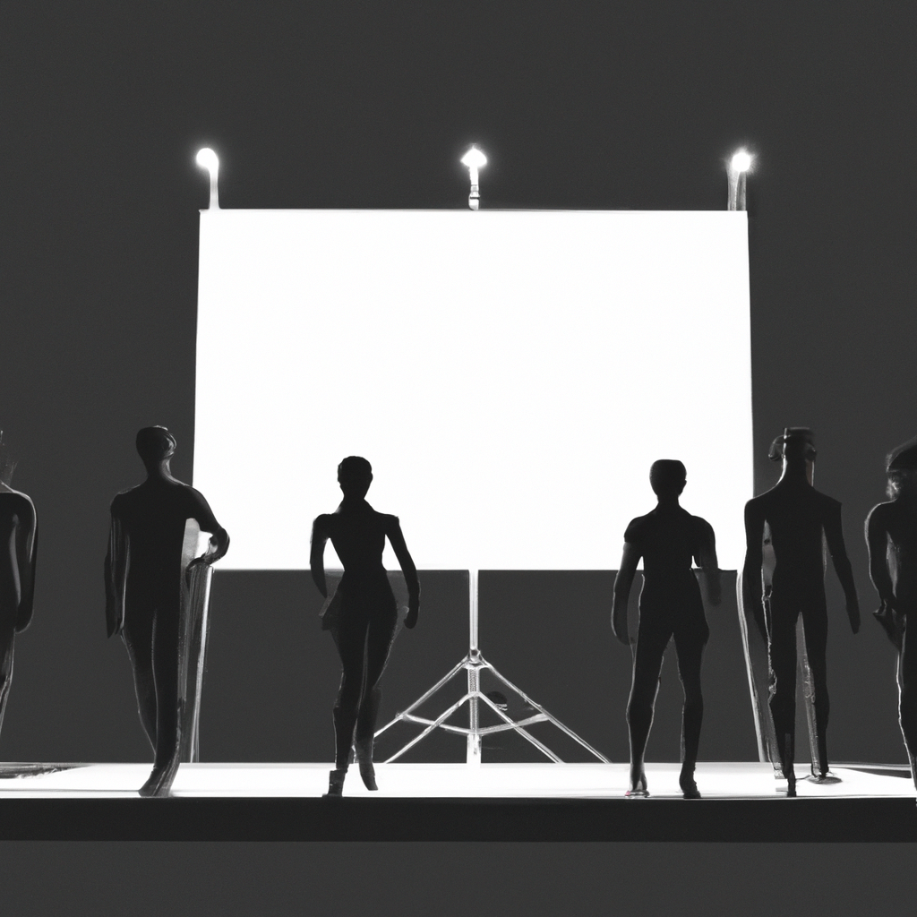 Minimal character design silhouette sheet with style variations and clean shapes on a presentation board